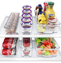 Load image into Gallery viewer, Sorbus Fridge Bins and Freezer Bins Refrigerator Organizer Stackable Food Storage Containers BPA-Free Drawer Organizers for Refrigerator Freezer and Pantry
