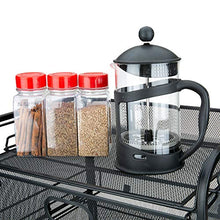 Load image into Gallery viewer, Mind Reader 4DRMESH-BLK 3 Rolling Mesh, Metal Drawers, File, Utility, Office Storage, Heavy Duty Multi-Purpose Cart, Silver, Black