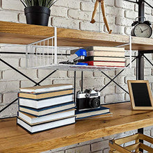 Load image into Gallery viewer, SimpleTrending Under Cabinet Organizer Shelf, 2 Pack Wire Rack Hanging Storage Baskets for Kitchen Pantry, White