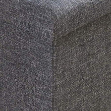 Load image into Gallery viewer, Seville Classics Foldable Storage Footrest Toy Box Coffee Table Chest Ottoman, 1-Pack, Modern Gray