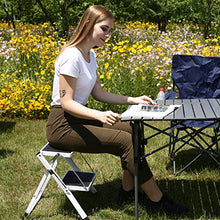 Load image into Gallery viewer, REDCAMP Small Step Ladder 2 Step Stool Folding, Portable Sturdy Metal Small Ladder for Home Kitchen Household Closet, White 250lbs