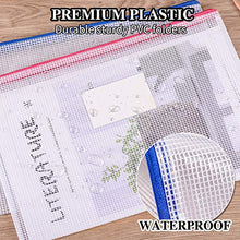 Load image into Gallery viewer, Sooez Mesh Zipper Pouch, 20 Pack Plastic Zip File Document Folders with Label Pocket, Letter Size/A4 Size Document Bag, Zipper Document Bag Zipper Document Pouch for Office Home Travel Storage