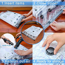 Load image into Gallery viewer, SUOCO Vacuum Storage Bags 8 Pack (Jumbo), Space Saver Compression Bags with Travel Hand Pump