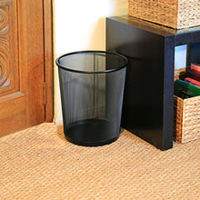 Load image into Gallery viewer, Seville Classics 3-Pack Round Mesh Wastebasket Recycling Bin, 6 Gal, 12" Diameter Top x 14" H, Black