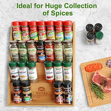 Load image into Gallery viewer, Bamboo Kitchen Drawer Organizer - Bamboo Spice Rack Organizer for Drawer (17"x13.5") - Large Spice Tray for Kitchen Storage and Organization (17"x13.5")