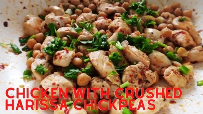 Chicken With Crushed Harissa Chickpeas Recipe