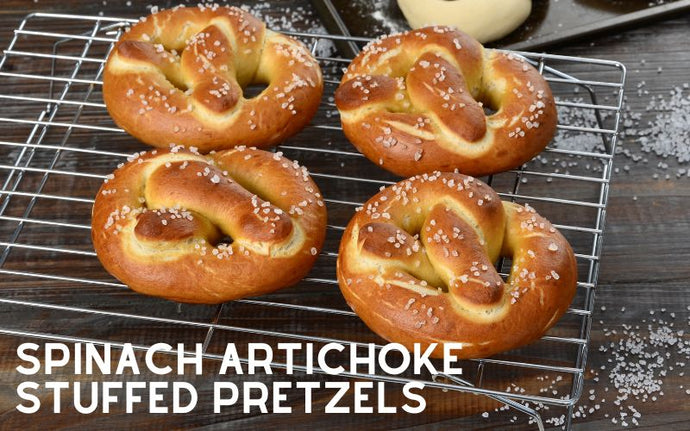 Spinach Artichoke Stuffed Pretzels Recipe