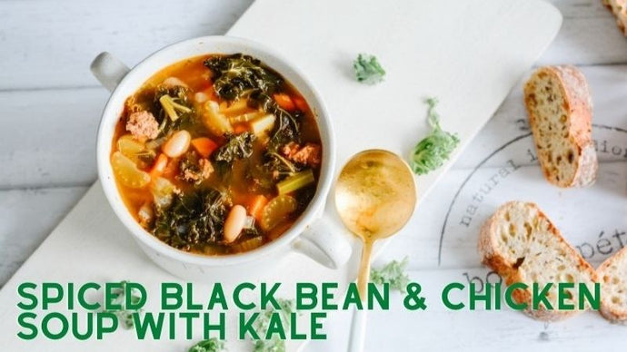Spiced Black Bean & Chicken Soup With Kale Recipe