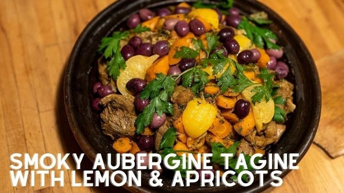 Smoky Aubergine Tagine With Lemon & Apricots Recipe