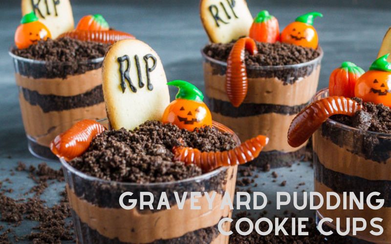Graveyard Pudding Cookie Cups Recipe kitchscience