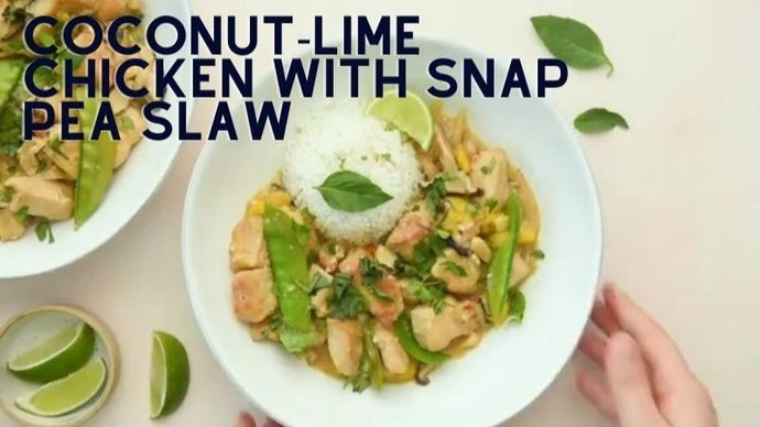 Coconut-Lime Chicken With Snap Pea Slaw Recipe