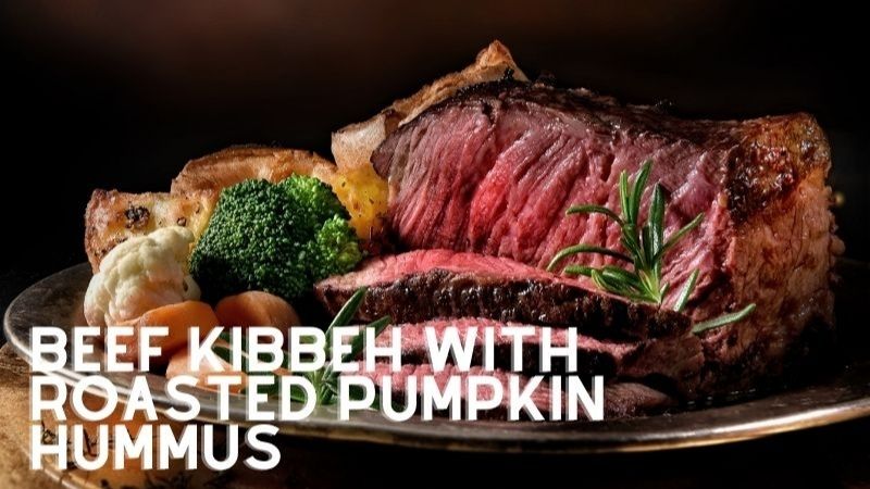 Beef Kibbeh With Roasted Pumpkin Hummus Recipe – kitch-science