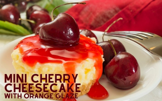 Mini Cherry Cheesecakes With Orange Glaze Recipe