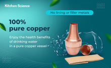 Load image into Gallery viewer, Pure Copper Bedside Carafe (1.4 Litres) w/a Tumbler and Jute Placemat for Drinking Water | Lab-Tested, Heavy Duty | Authentic Ayurvedic Vessel
