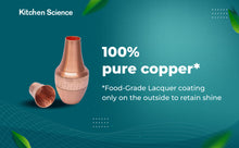 Load image into Gallery viewer, Pure Copper Bedside Carafe (1.4 Litres) w/a Tumbler and Jute Placemat for Drinking Water | Lab-Tested, Heavy Duty | Authentic Ayurvedic Vessel
