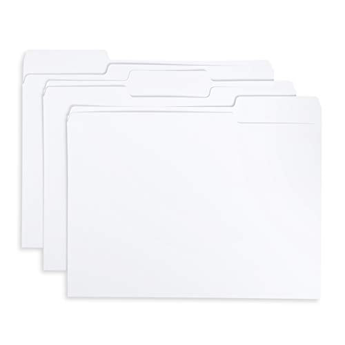 Target White File Folder Blue Summit Supplies 100 White File Folders, 1/3 Cut Tab with Assorted ...