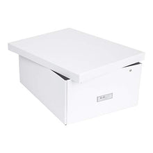 Load image into Gallery viewer, Bigso Katrin Collapsible Storage Box, 13.5 x 17.6 x 7.2 Inches, White
