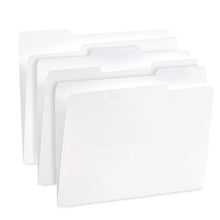 Load image into Gallery viewer, Blue Summit Supplies 100 White File Folders, 1/3 Cut Tab with Assorted Positions, Letter Size, Great for Organizing and Easy File Storage, 100 Pack
