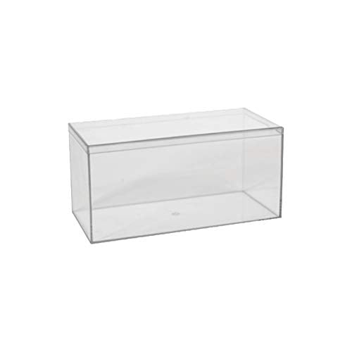 Hammont Clear Acrylic Boxes - 3 Pack - 8”x4”x4” - Lucite Boxes for Gifts, Weddings, Party Favors, Treats, Candies & Accessories, Plastic Storage Boxes