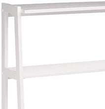 Load image into Gallery viewer, Amazon Basics Classic 5-Tier Open Bookcase with Solid Rubber Wood - White

