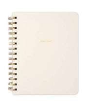 Load image into Gallery viewer, russell+hazel Spiral Lined Vegan Leather Notebook, Bone, 98 Sheets, 6.25” x 8” (40452)
