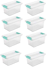 Load image into Gallery viewer, New Sterilite Medium Clip Box Clear Storage Tote Container with Lid (8 Pack)
