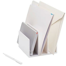 Load image into Gallery viewer, Poppin Fin File Sorter Desk Organizer 6.5 x 6.75 x 5.5 in White
