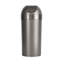 Load image into Gallery viewer, Umbra Venti Swing-Top 16.5-Gallon Kitchen Trash Large, 35-inch Tall Garbage Can for Indoor, Outdoor or Commercial Use, Pewter
