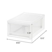 Load image into Gallery viewer, IRIS USA MSD-1 Compact Stacking Drawer, White, 6 Quart, 4-Pack
