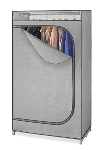 Whitmor Clothes Rack with Cover Portable Wardrobe Clothes Closet with Hanging Rack – 36” W x 64” H x 19.75” D – Perfect for Home, Storage Room, Dorm, etc. – Not for Outside Use - No-Tool Assembly