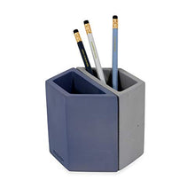 Load image into Gallery viewer, Wit &amp; Delight - Concrete Pencil Holder | Size: 4&quot; x 3.25&quot; | Set of 2 | Blue 
