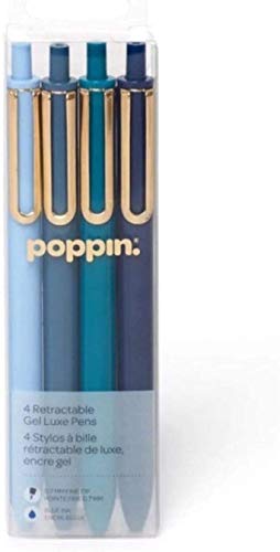 Poppin Retractable Gel Luxe Pens 4 CT