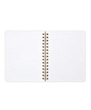 Load image into Gallery viewer, russell+hazel Spiral Lined Vegan Leather Notebook, Bone, 98 Sheets, 6.25” x 8” (40452)
