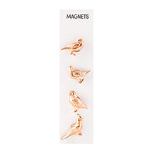 Load image into Gallery viewer, Three By Three Seattle Solid Cast Bird Magnets Copper Pack of 4 (22233)
