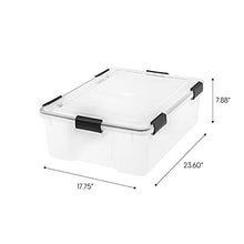 Load image into Gallery viewer, IRIS USA UCB-L WEATHERTIGHT Storage Box, 4 Pack, 41 Qt. (4-Pack), Clear
