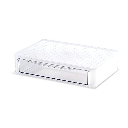 madesmart Pull-out Drawer - Medium | Stack Collection | Frost | Stackable | BPA-Free, 10.13 x 7.25 x 2.38 in (25.71 x 18.42 x 6.03 cm) (79209)