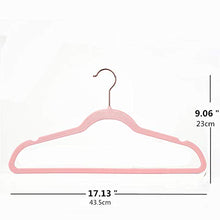 Load image into Gallery viewer, AREKUAEI Premium Blush Pink Velvet Hangers (Pack of 50) Heavyduty - Non Slip - Velvet Suit Hangers - Copper/Rose Gold Hooks,Space Saving Clothes Hangers

