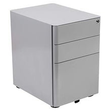 Load image into Gallery viewer, Flash Furniture Modern 3-Drawer Mobile Locking Filing Cabinet with Anti-Tilt Mechanism and Hanging Drawer for Legal &amp; Letter Files, Gray
