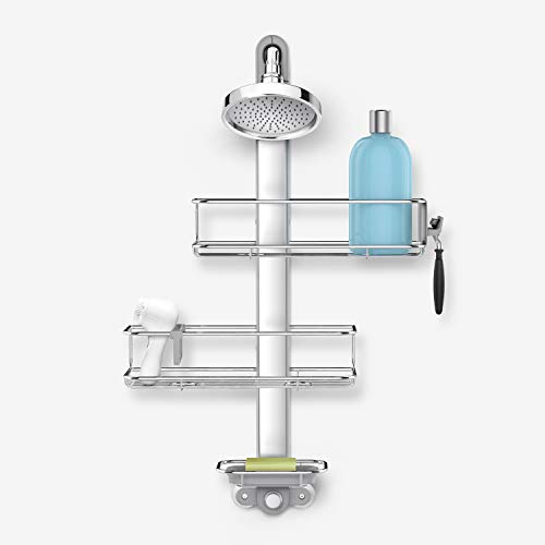 simplehuman Adjustable Shower Caddy Stainless Steel and Anodized Aluminum, Standard