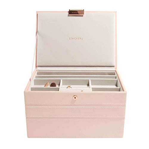 Stackers Blush Pink with Rose Gold Classic Jewelry Box - Set of 3