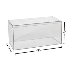 Load image into Gallery viewer, Hammont Clear Acrylic Boxes - 3 Pack - 8”x4”x4” - Lucite Boxes for Gifts, Weddings, Party Favors, Treats, Candies &amp; Accessories, Plastic Storage Boxes
