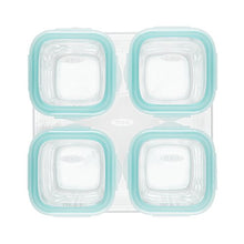 Load image into Gallery viewer, OXO Tot Glass Baby Blocks Food Storage Containers, Teal, 4 oz
