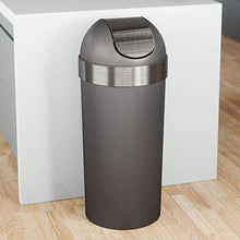 Load image into Gallery viewer, Umbra Venti Swing-Top 16.5-Gallon Kitchen Trash Large, 35-inch Tall Garbage Can for Indoor, Outdoor or Commercial Use, Pewter
