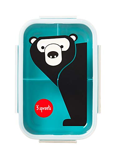 3 Sprouts Lunch Bento Box – Leakproof 3 Compartment Lunchbox Container for Kids