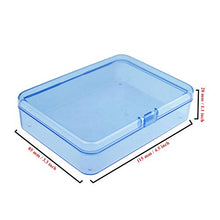 Load image into Gallery viewer, Goodma 8 Pieces Rectangular Plastic Boxes Empty Storage Organizer Containers with Hinged Lids for Small Items and Other Craft Projects (Blue, 4.5 x 3.3 x 1.1 inch)
