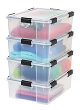 Load image into Gallery viewer, IRIS USA UCB-L WEATHERTIGHT Storage Box, 4 Pack, 41 Qt. (4-Pack), Clear
