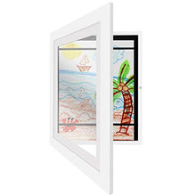 Load image into Gallery viewer, Americanflat 10x12.5 Kids Artwork Picture Frame in White- Displays 8.5x11 With Mat and 10x12.5 Without Mat - Composite Wood with Shatter Resistant Glass - Horizontal and Vertical Formats
