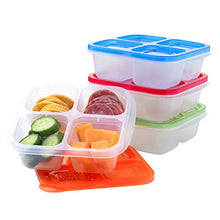 Load image into Gallery viewer, EasyLunchboxes - Bento Snack Boxes - Reusable 4-Compartment Food Containers for School, Work and Travel, Set of 4, Classic
