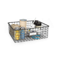Load image into Gallery viewer, Spectrum Diversified Vintage Wire Basket, Steel Storage Solution Bin for Kitchen Pantry, Closet, Bathroom, Craft Room &amp; Garage Organizer, 9 x 12, Industrial Gray
