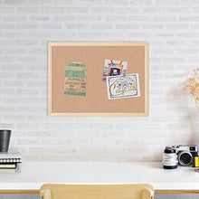 Load image into Gallery viewer, U Brands Cork Bulletin Board, 23 x 17 Inches, Light Birch Wood Frame (265U00-01)
